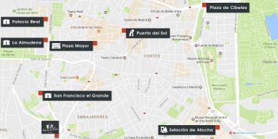Mapa Madridu atocha