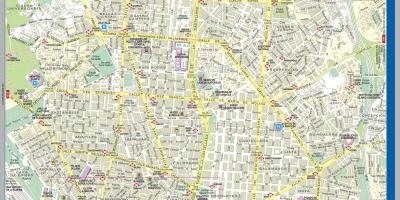 Ulična mapa Madridu centar grada
