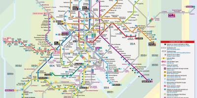 Mapa Madridu tramvaj