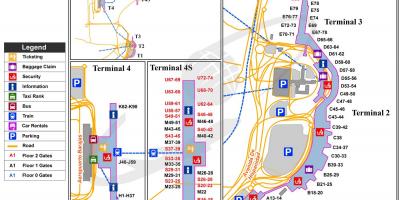 Mapa Madridu Španiji aerodrom