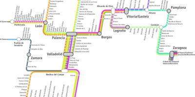 Mapa renfe voz mapu Madridu