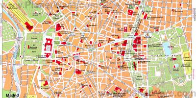 Madrid centar grada ulična mapa