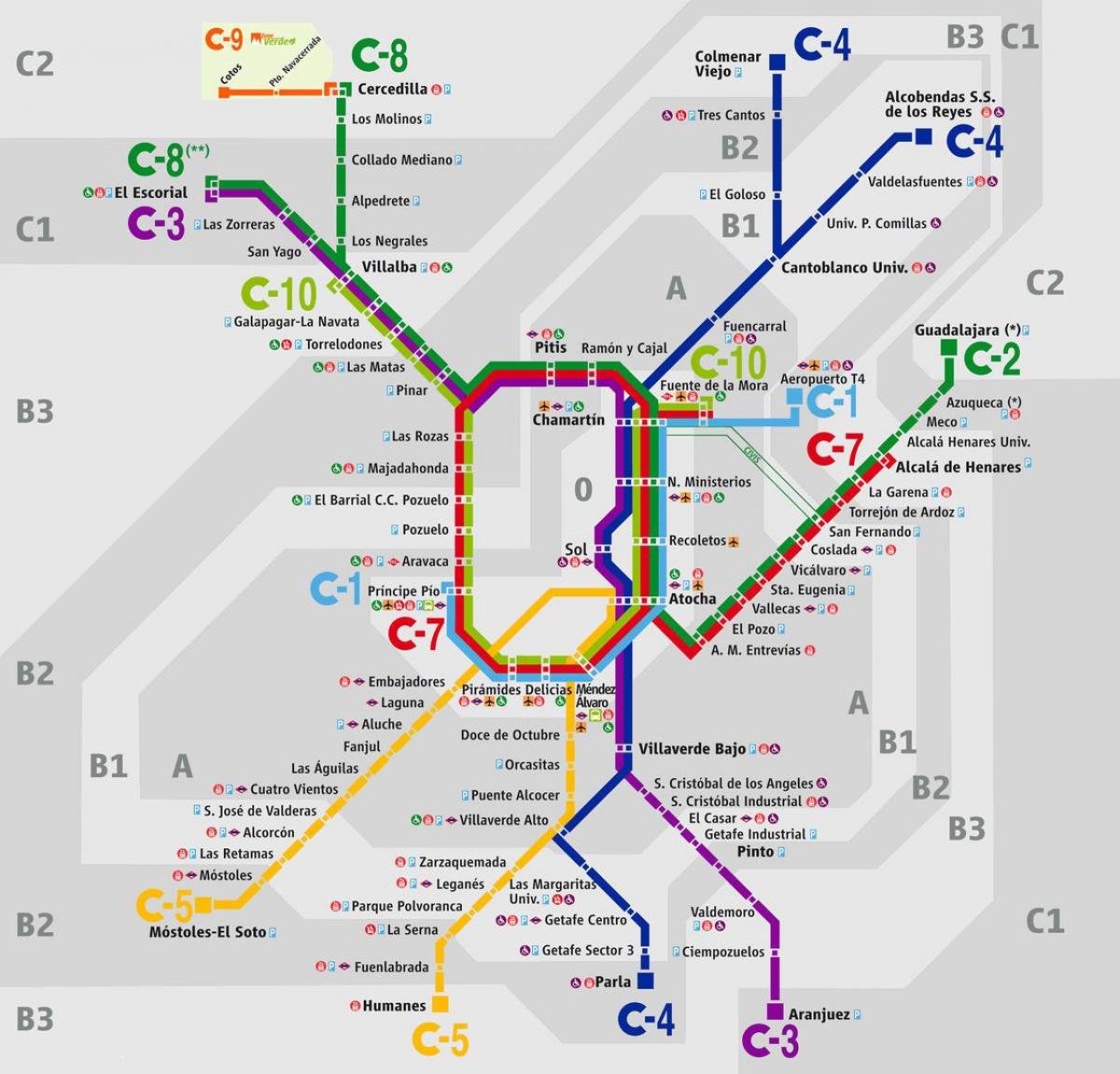 mapa Madridu atocha željeznička stanica