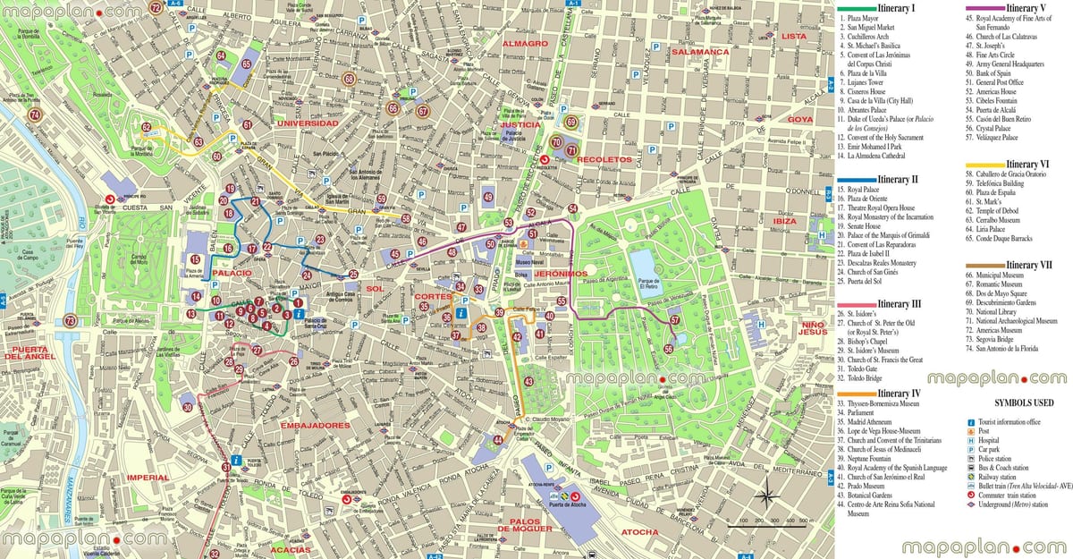 mapa Madridu mapu isključen