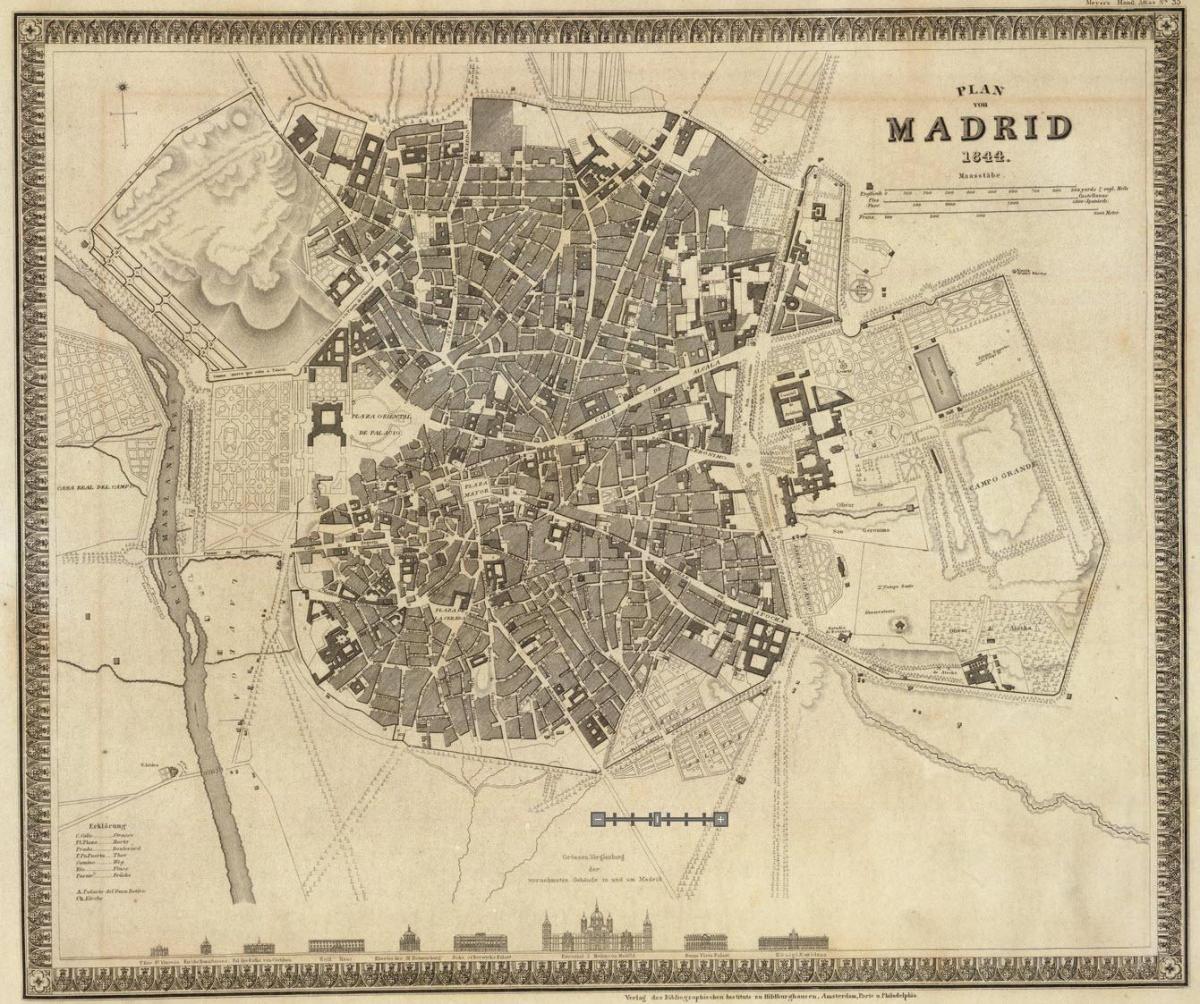mapa Madridu stari grad