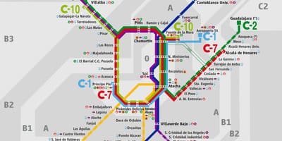 Mapa Madridu atocha željeznička stanica