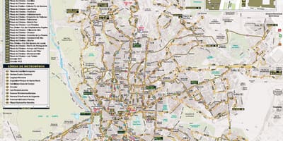 Mapa Madridu noć bus 